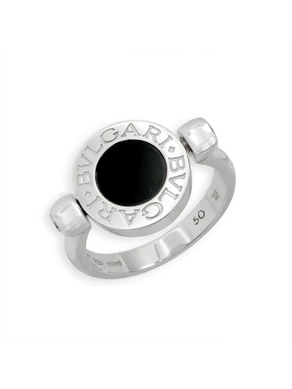 Bvlgari Flip Diamond Onyx Ring